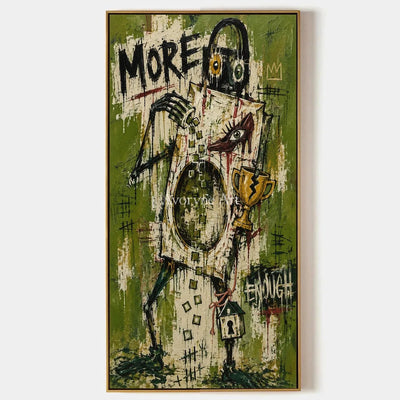 Open Vista, hand-painted graffiti figure wall art by Caleb Monroe