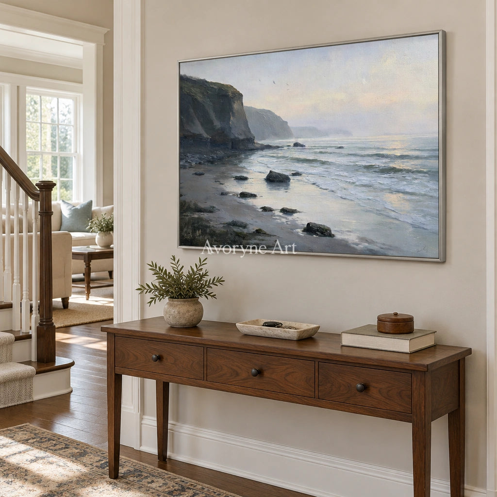 Ivory Distant Memory: Gray Coastal Art — entry silver