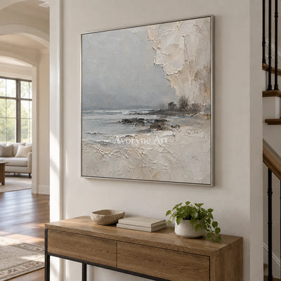 Chalkwater: Gray Coastal Texture Art — entry silver