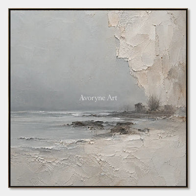 Chalkwater: Gray Coastal Texture Art — primary