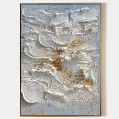 Gentle Refrain, hand-painted gray flow relief wall art by Alessio Varenna