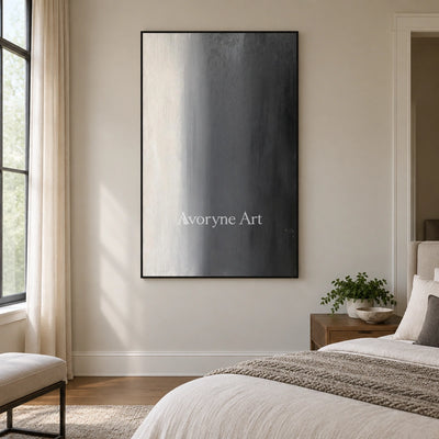 Aster Summit: Gray Gradient Abstract — bedroom black