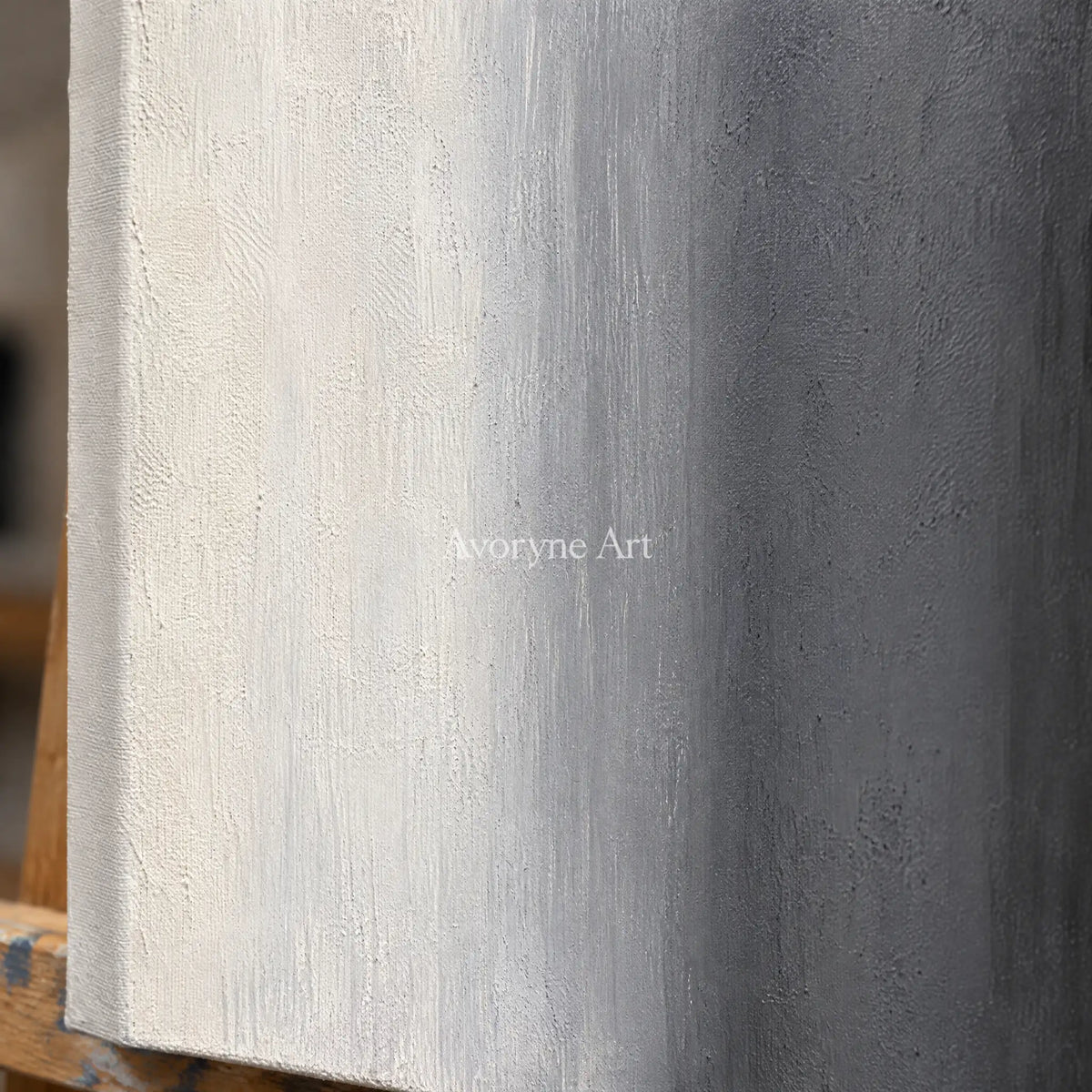 Aster Summit: Gray Gradient Abstract — detail easel