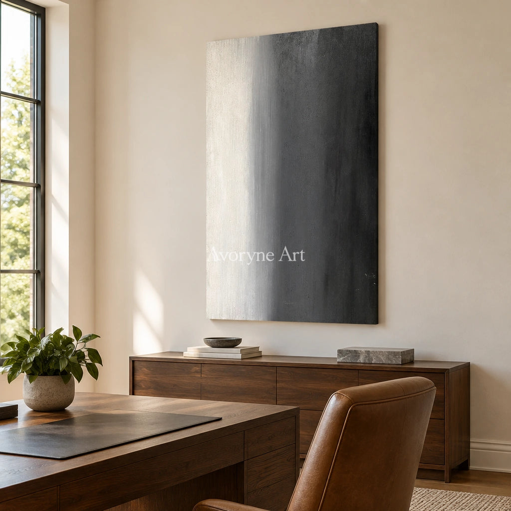 Aster Summit: Gray Gradient Abstract — office frameless