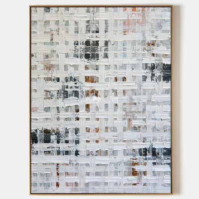 Ivory Winding Interval: Gray Grid Texture — primary
