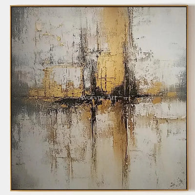 Aster Radiance: Gray Ochre Abstract — primary