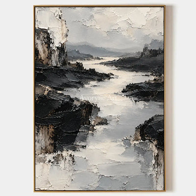 Riven Valley: Gray River Landscape Art — primary