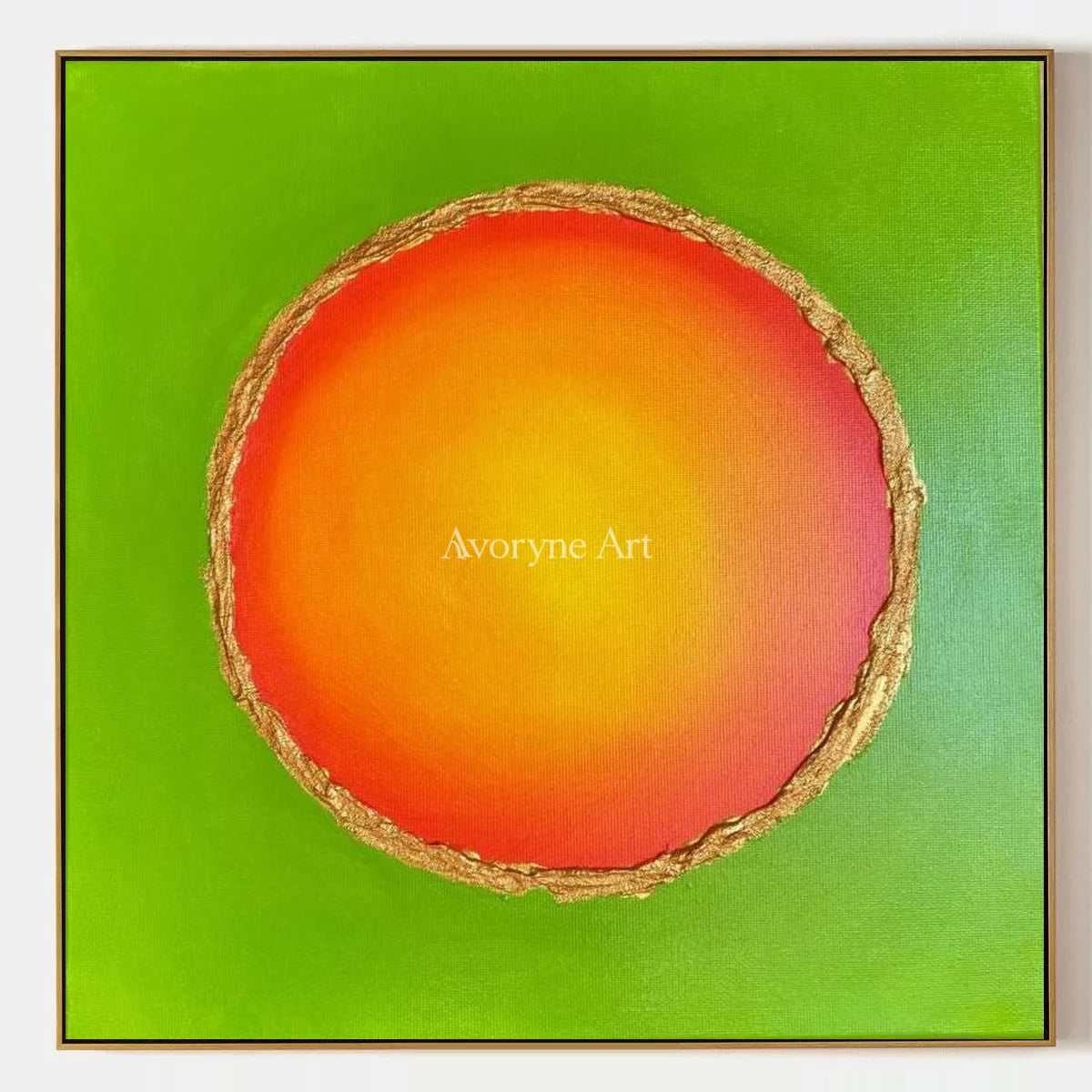 Aster Silk: Green Amber Circle — primary