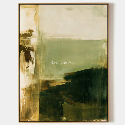 Ivory Lucent Prelude: Green Brush Abstract — primary