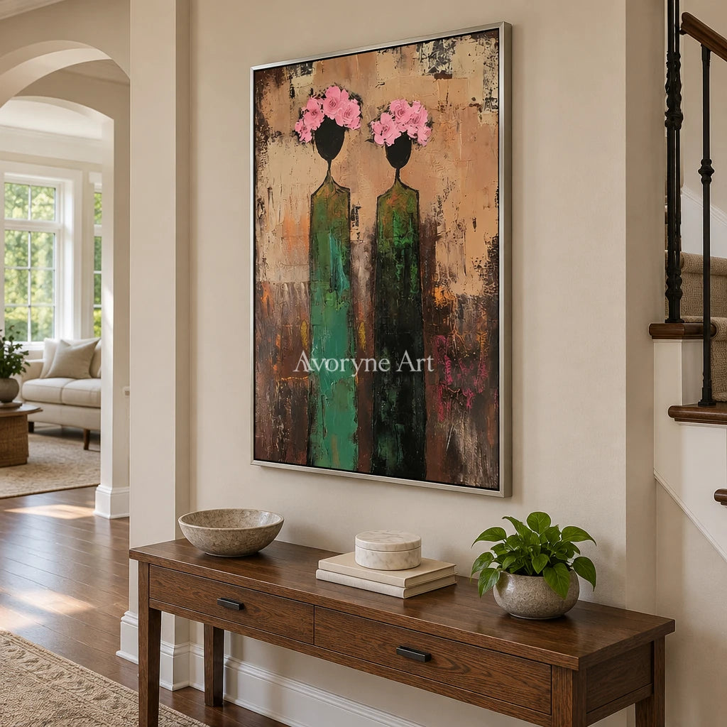 Aster Band: Green Floral Portraits — entry silver