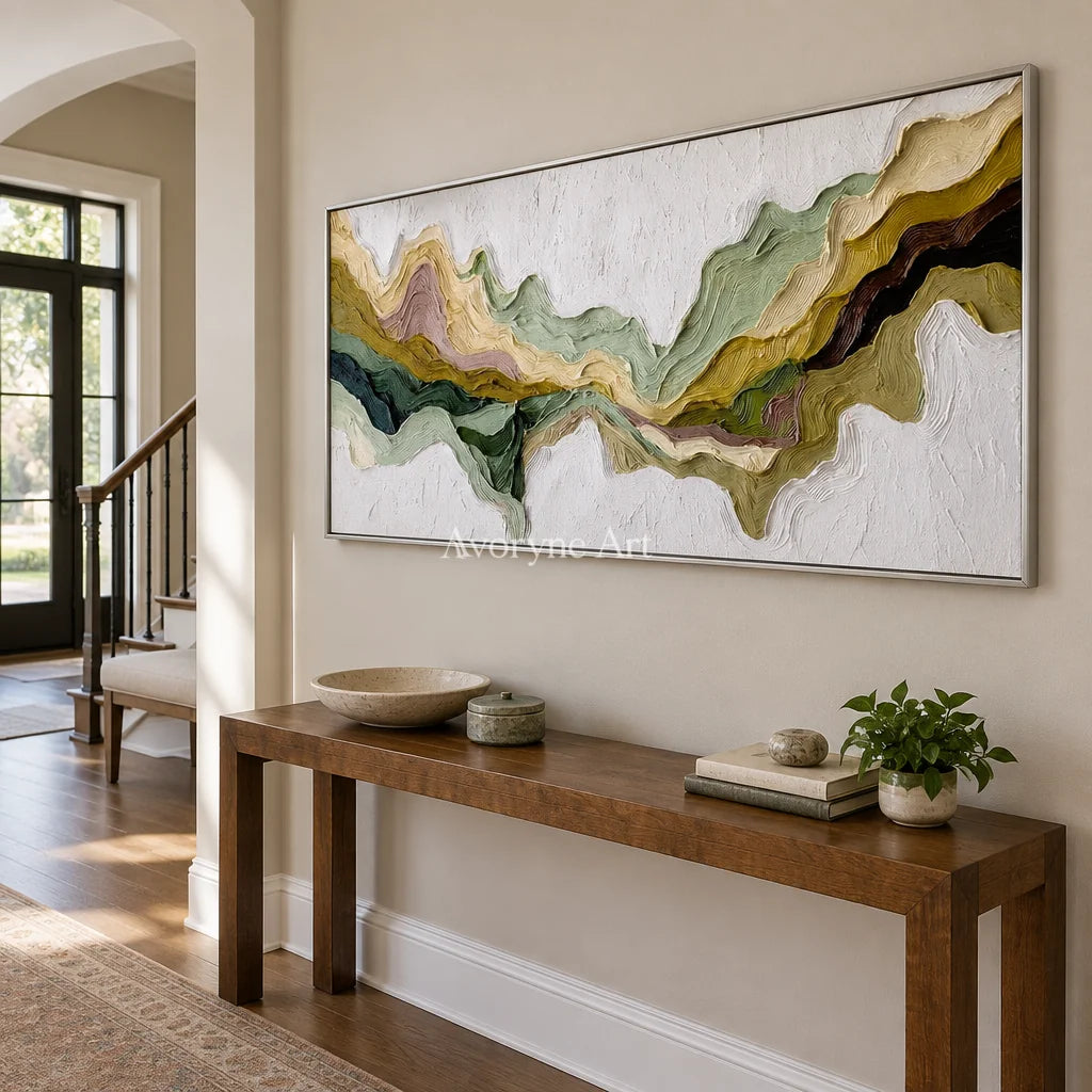 Aster Bank: Green Flowing Layers — entry silver