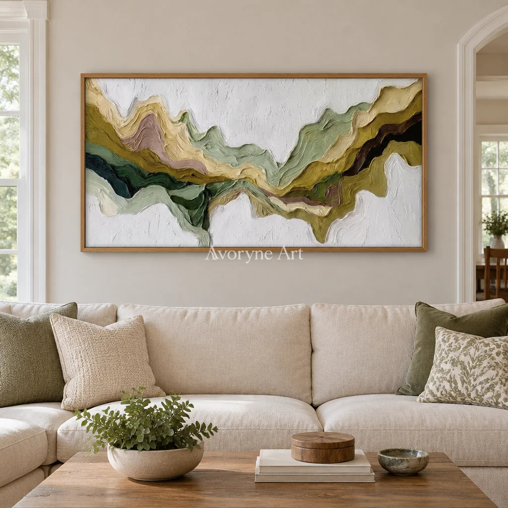 Aster Bank: Green Flowing Layers — villa wood