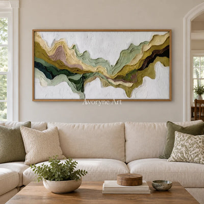 Aster Bank: Green Flowing Layers — villa wood