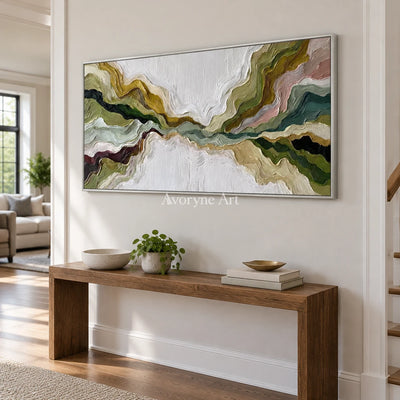 Aster Noon: Green Flowing Layers — entry silver
