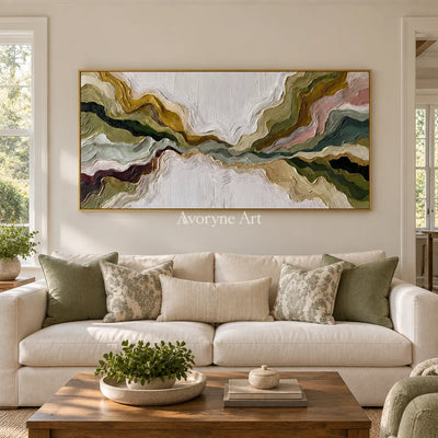 Aster Noon: Green Flowing Layers — living gold