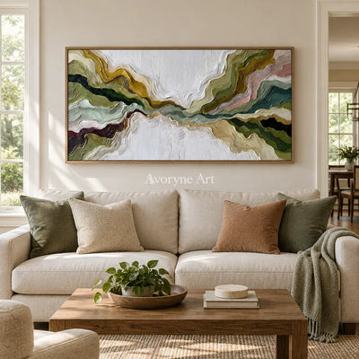 Aster Noon: Green Flowing Layers — villa wood