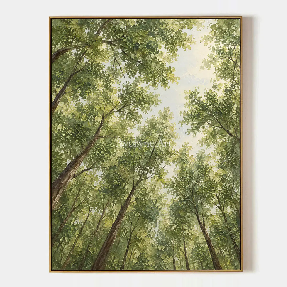 Canopy Ascent: Green Forest Landscape Wall Art — primary