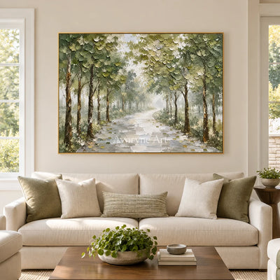 Canopy Walk: Green Garden Landscape Wall Art — living gold