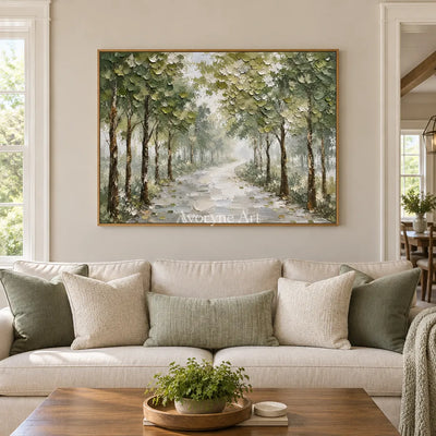 Canopy Walk: Green Garden Landscape Wall Art — villa wood