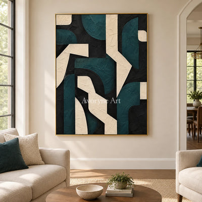 Forest Facets: Green Geometric Abstract Wall Art — living gold