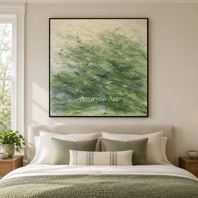 Aster Patina: Green Gesture Art — bedroom black