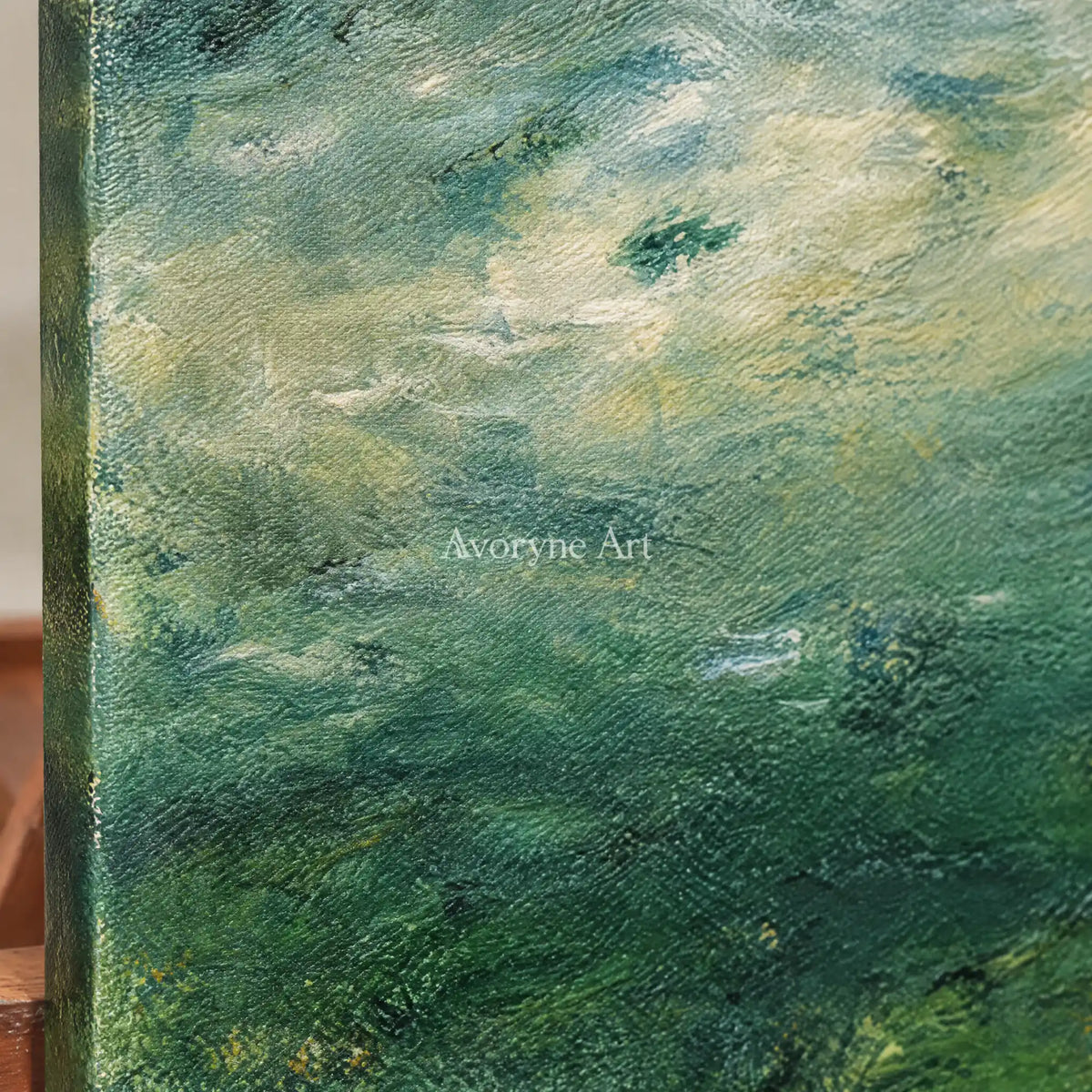 Aster Reverie: Green Meadow Art — detail easel