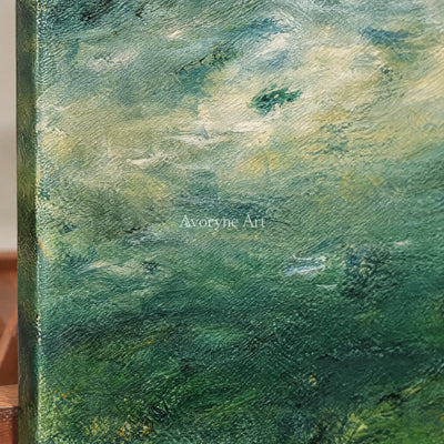 Aster Reverie: Green Meadow Art — detail easel