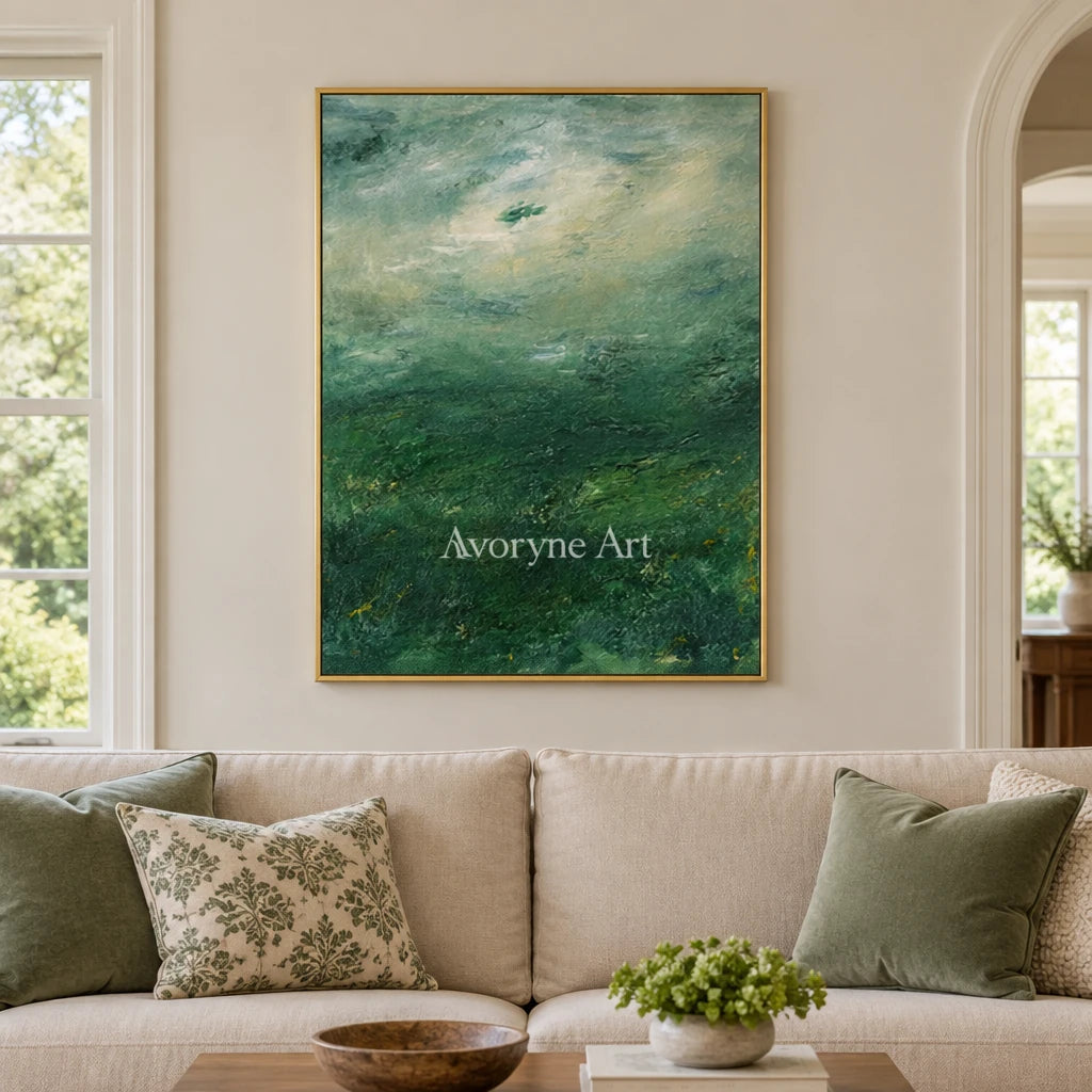 Aster Reverie: Green Meadow Art — living gold