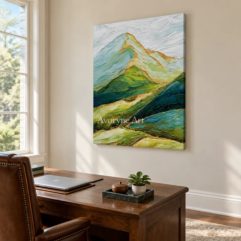 Aster Flax: Green Mountain Texture — office frameless