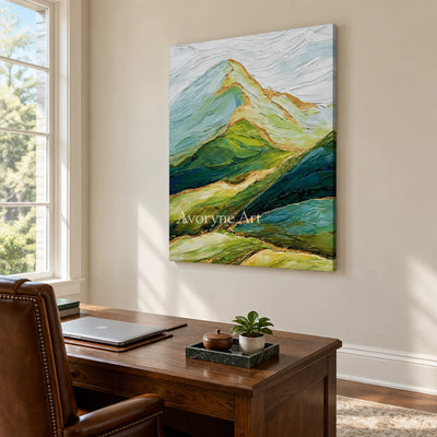 Aster Flax: Green Mountain Texture — office frameless