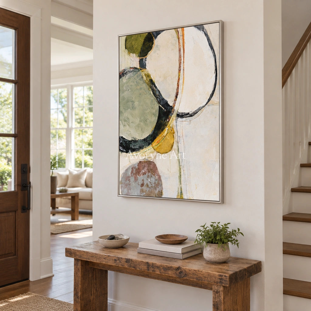 Ivory Winding Echo: Green Organic Abstract — entry silver
