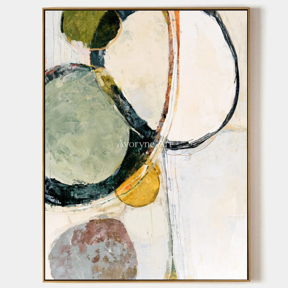 Ivory Winding Echo: Green Organic Abstract — primary