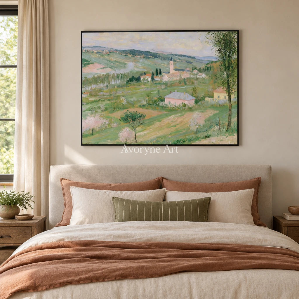 Ivory Winding Current: Green Village Art — bedroom black