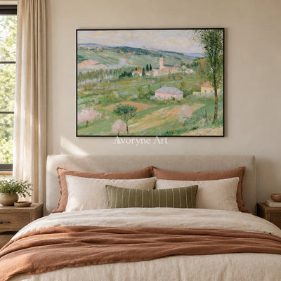 Ivory Winding Current: Green Village Art — bedroom black