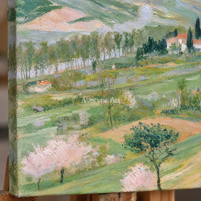 Ivory Winding Current: Green Village Art — detail easel