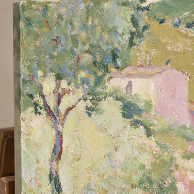Ivory Tender Cadence: Green Village Art — detail easel