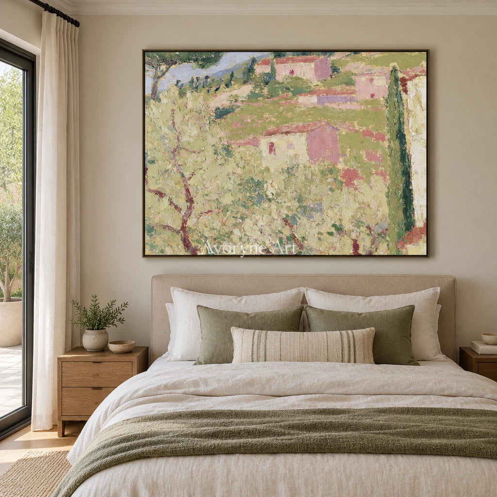Ivory Tender Gesture: Green Village Art — bedroom black
