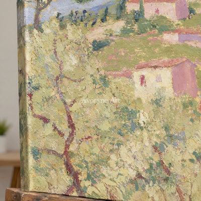 Ivory Tender Gesture: Green Village Art — detail easel