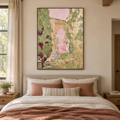 Ivory Painted Reverie: Green Village Art — bedroom black
