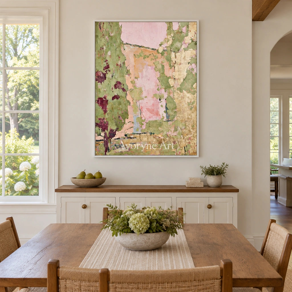 Ivory Painted Reverie: Green Village Art — dining white