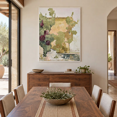 Ivory Painted Verse: Green Village Art — dining white