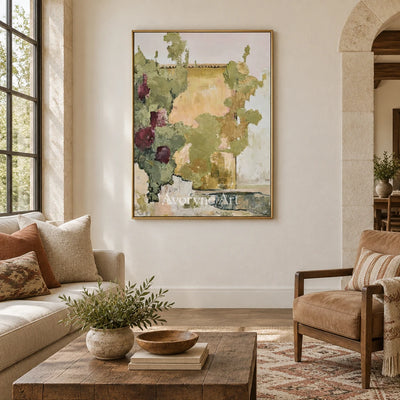 Ivory Painted Verse: Green Village Art — living gold