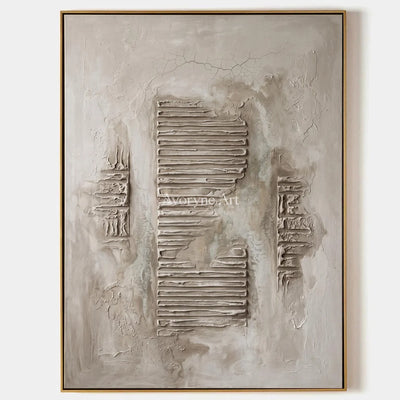 Amber Gesture, hand-painted grooved texture wall art by Clara Whitmore