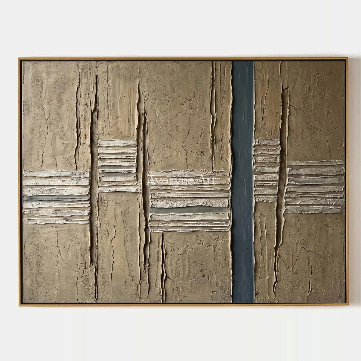 Amber Mosaic, hand-painted grooved texture wall art by Clara Whitmore