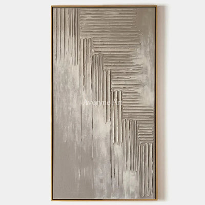 Amber Current, hand-painted grooved texture wall art by Clara Whitmore