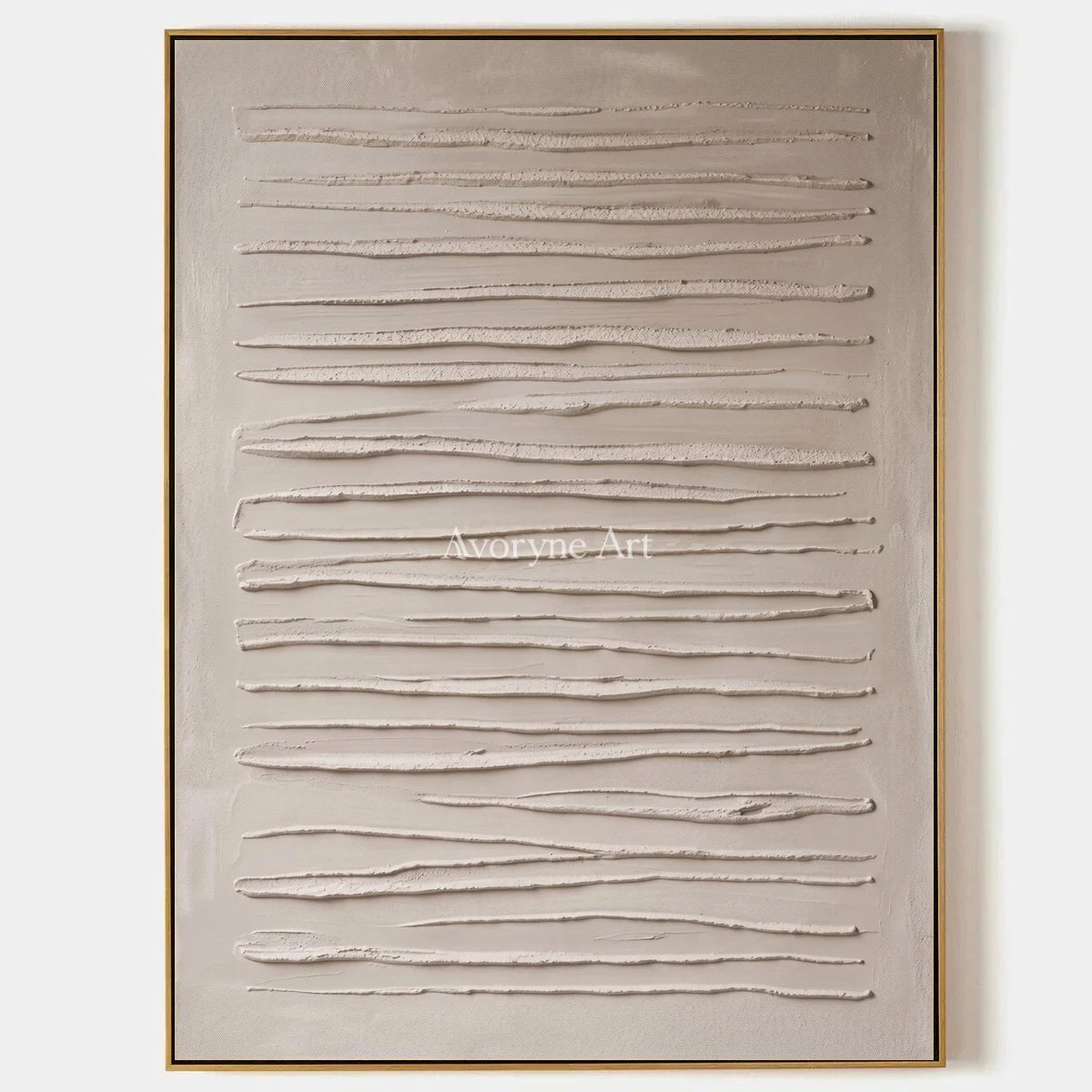 Soft Memory, hand-painted grooved texture wall art by Clara Whitmore