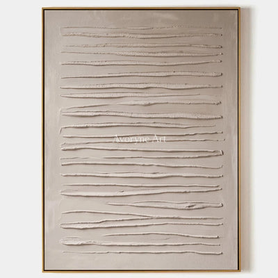 Soft Memory, hand-painted grooved texture wall art by Clara Whitmore