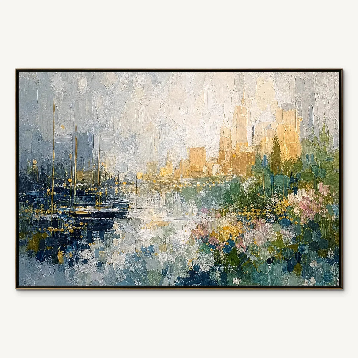 Harbor Bloom: Coastal Abstract Wall Art - main
