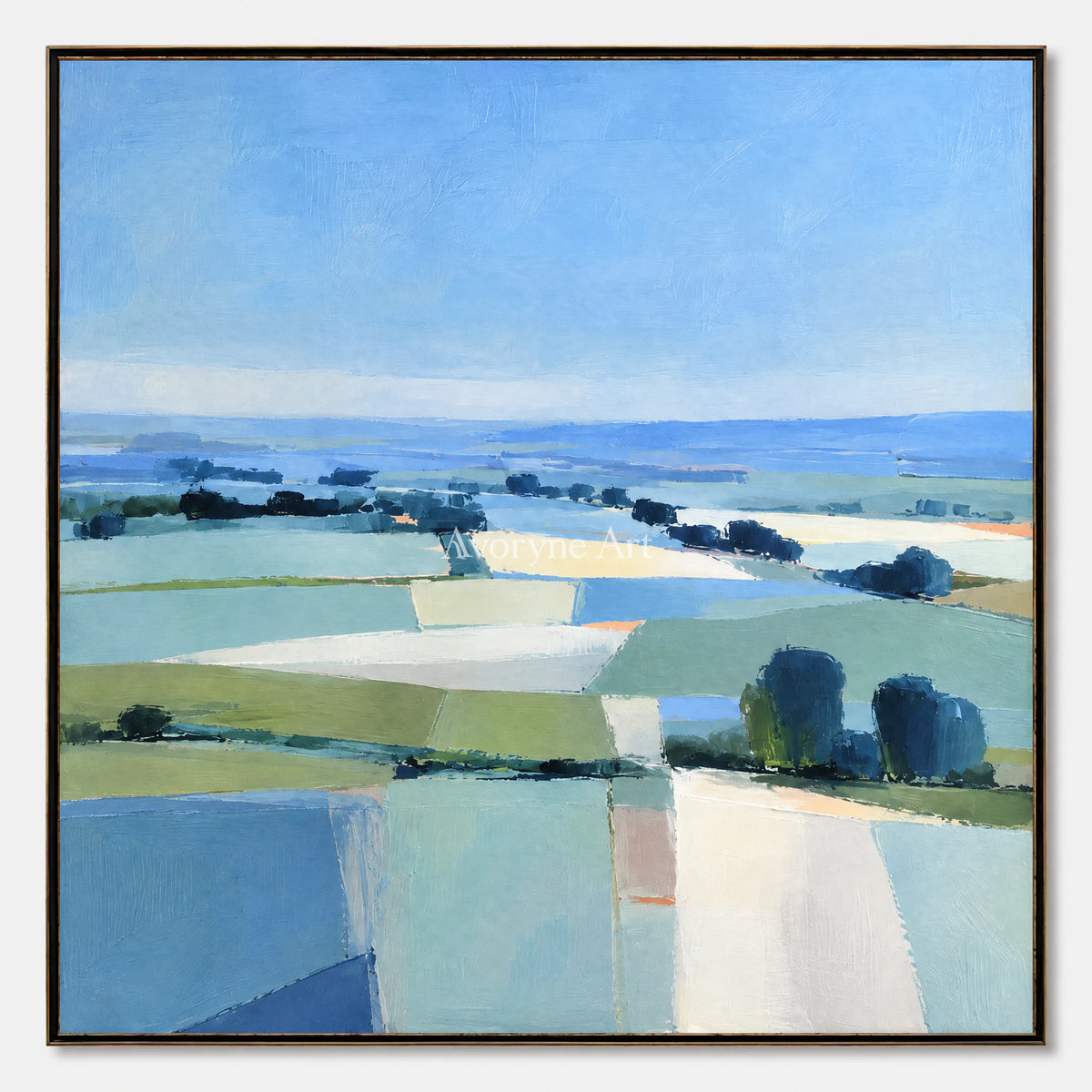 Field Notes: Impressionist Blue Landscape Wall Art — primary