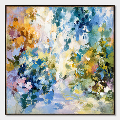 Garden Prism: Impressionist Floral Abstract Wall Art — primary
